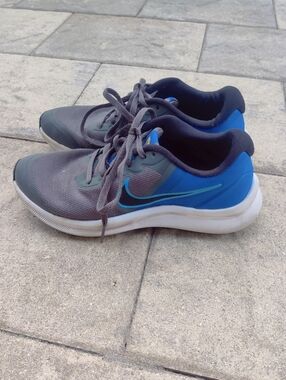Nike Gray and Blue  Running Shoes